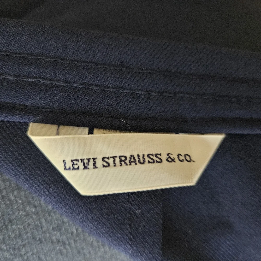 Vintage Levis Navy Blue Skirt M A-Line Levi Strauss & Co Levis Midi Office 80s